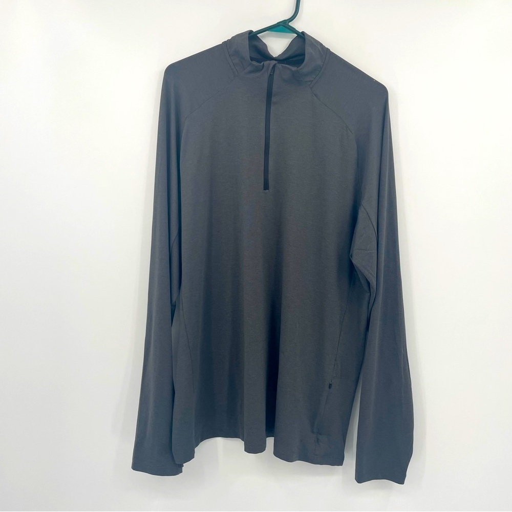 REI Light Weight Shirt Jacket Three Quarter Zip Gray Sz. XL